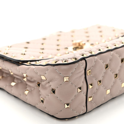 Valentino Garavani Lambskin Medium Rockstud Spike Shoulder Bag Poudre 7 of 11