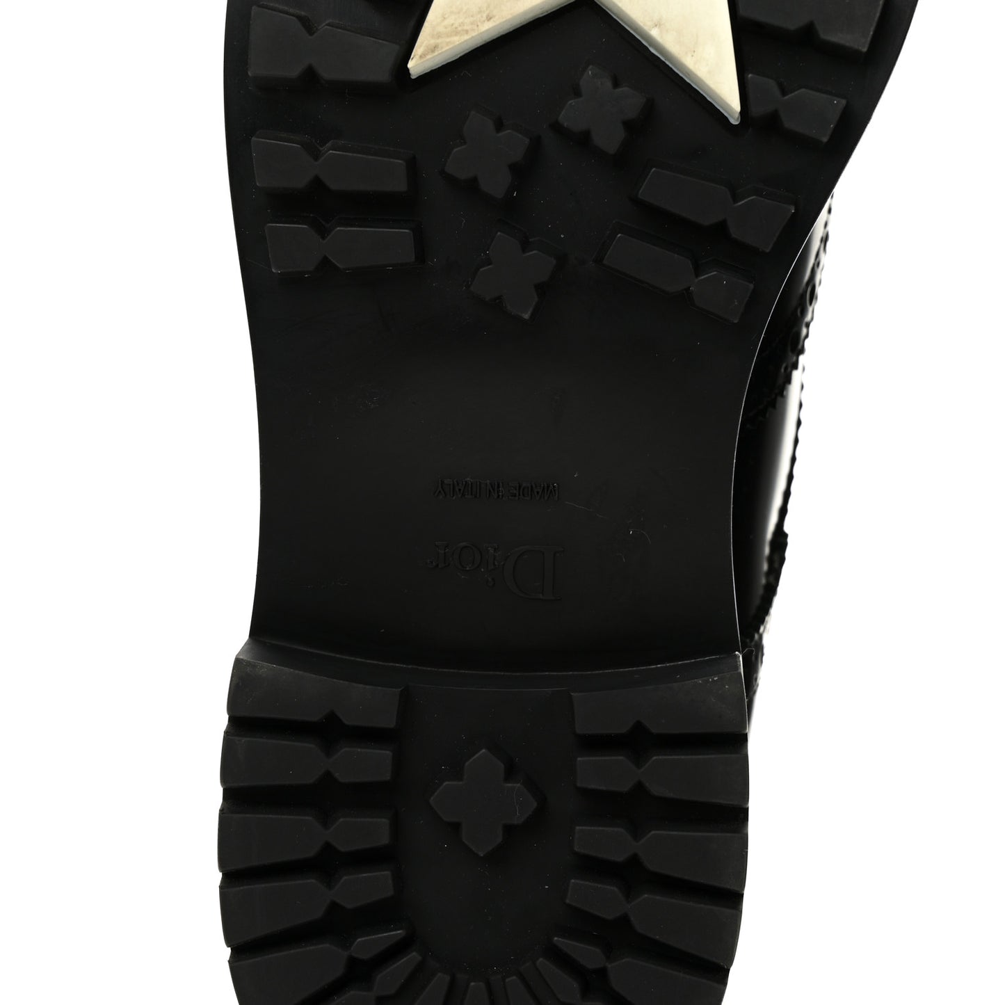Calfskin Tartan D-Order Low Boot 38 Black White