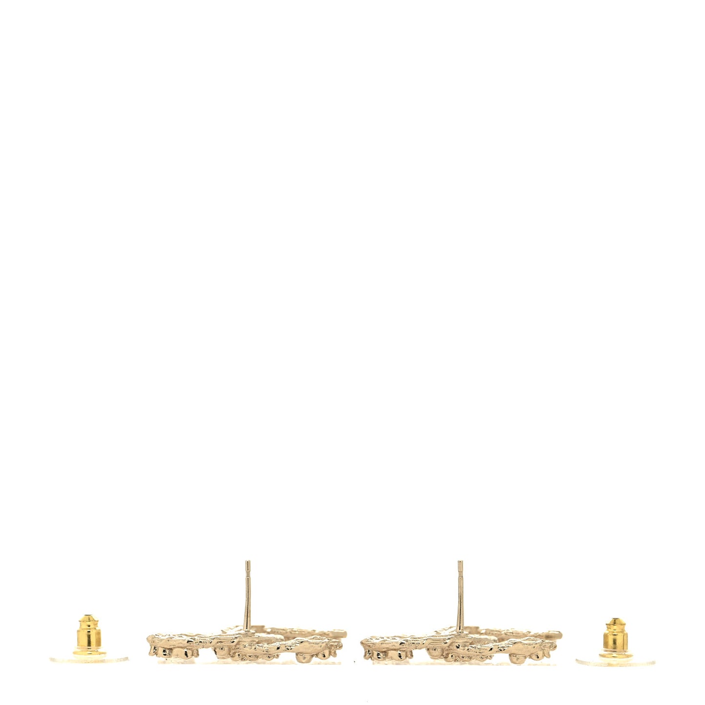 Crystal CC Camellia Earrings Gold