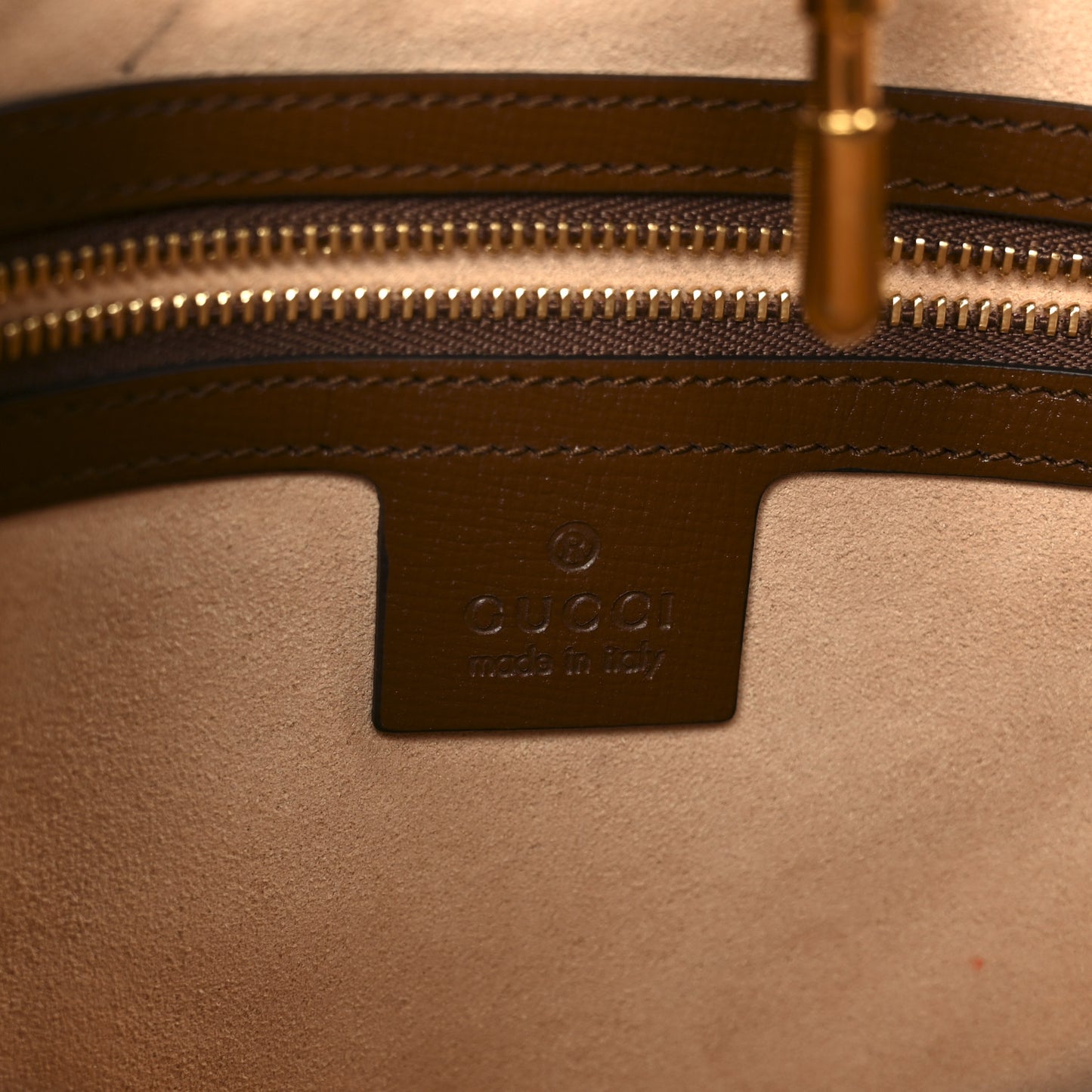 GG Supreme Monogram Azalea Calfskin Web Small Jackie 1961 Hobo Beige Ebony Brown Sugar
