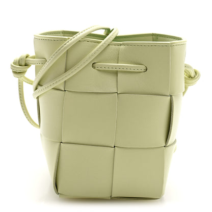 Bottega Veneta Nappa Maxi Intrecciato Mini Cassette Bucket Bag Lemon Washed 1 of 9