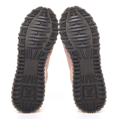 Louis Vuitton Suede Damier Azur Run Away Sneakers 38 Pink 5 of 9