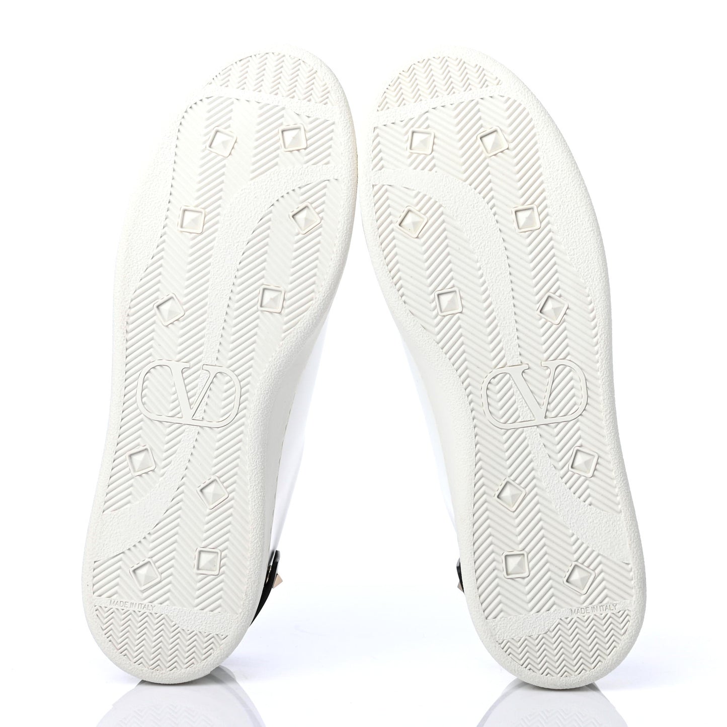 Calfskin Mens Backnet Sneakers 42 White Black