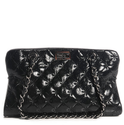 Chanel Glazed Crackled Calfskin Small Reissue Tote Black 1 of 8