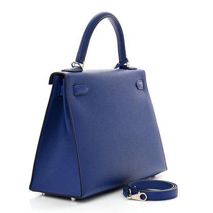 Hermes Epsom Kelly Sellier 28 Bleu Electrique 3 of 12