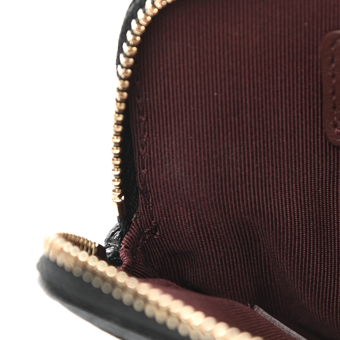 Caviar Quilted Zip Card Holder Wallet Black