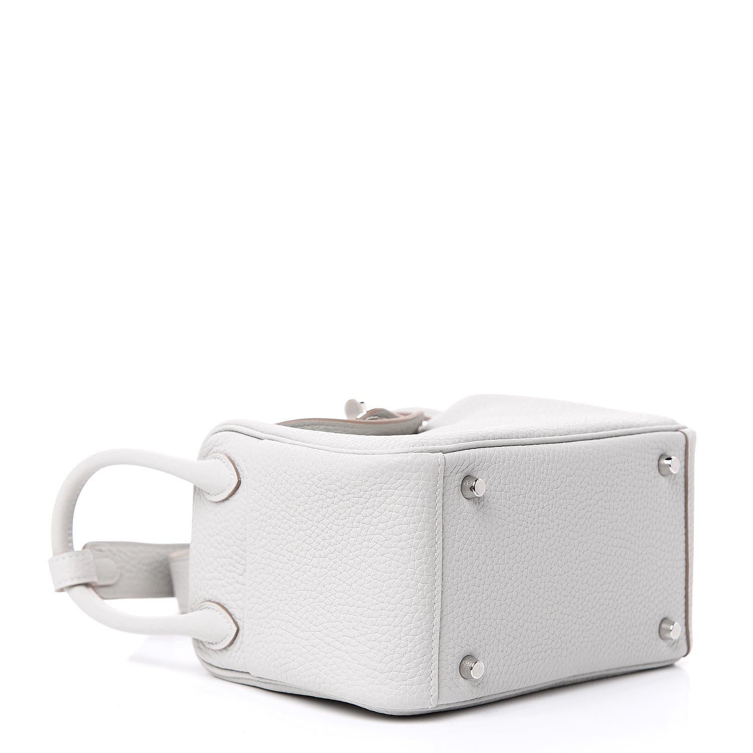 Hermes Taurillon Clemence Mini Lindy 20 Gris Perle 4 of 9