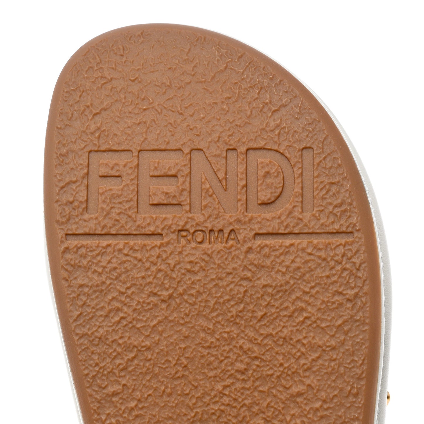 Vitello Womens Fendigraphy Slide Sandals 36.5 White Ice