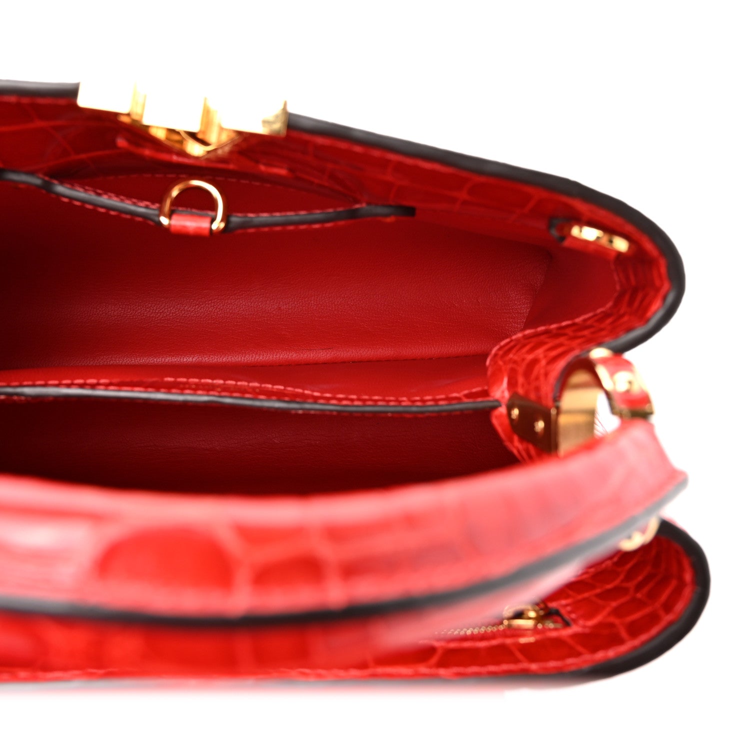 Louis Vuitton Alligator Capucines BB Red 4 of 9