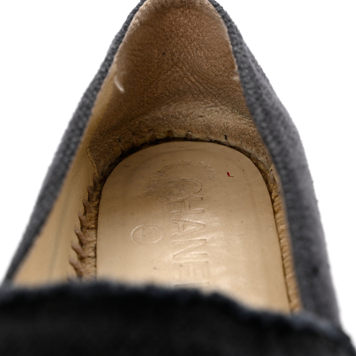 Linen CC Espadrilles 40 Black Blue