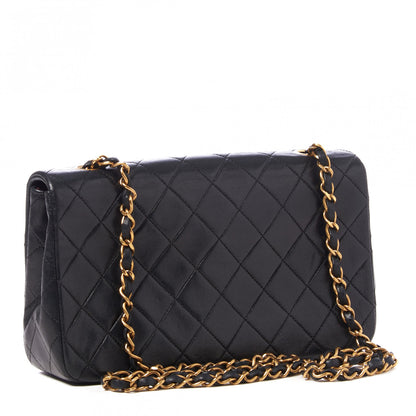Chanel Lambskin Quilted Small Single Flap Bag Black 2 of 9