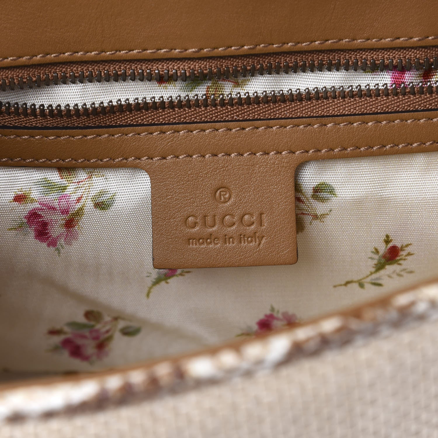 Gucci Raffia Elaphe Matelasse Small GG Marmont Shoulder Bag Natural Cream Brown 6 of 10