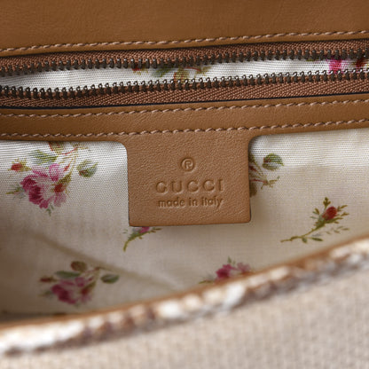 Gucci Raffia Elaphe Matelasse Small GG Marmont Shoulder Bag Natural Cream Brown 6 of 10
