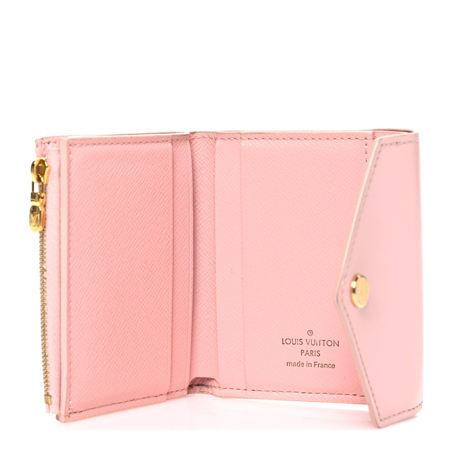 Louis Vuitton Damier Azur Zoe Wallet Rose Ballerine 5 of 7