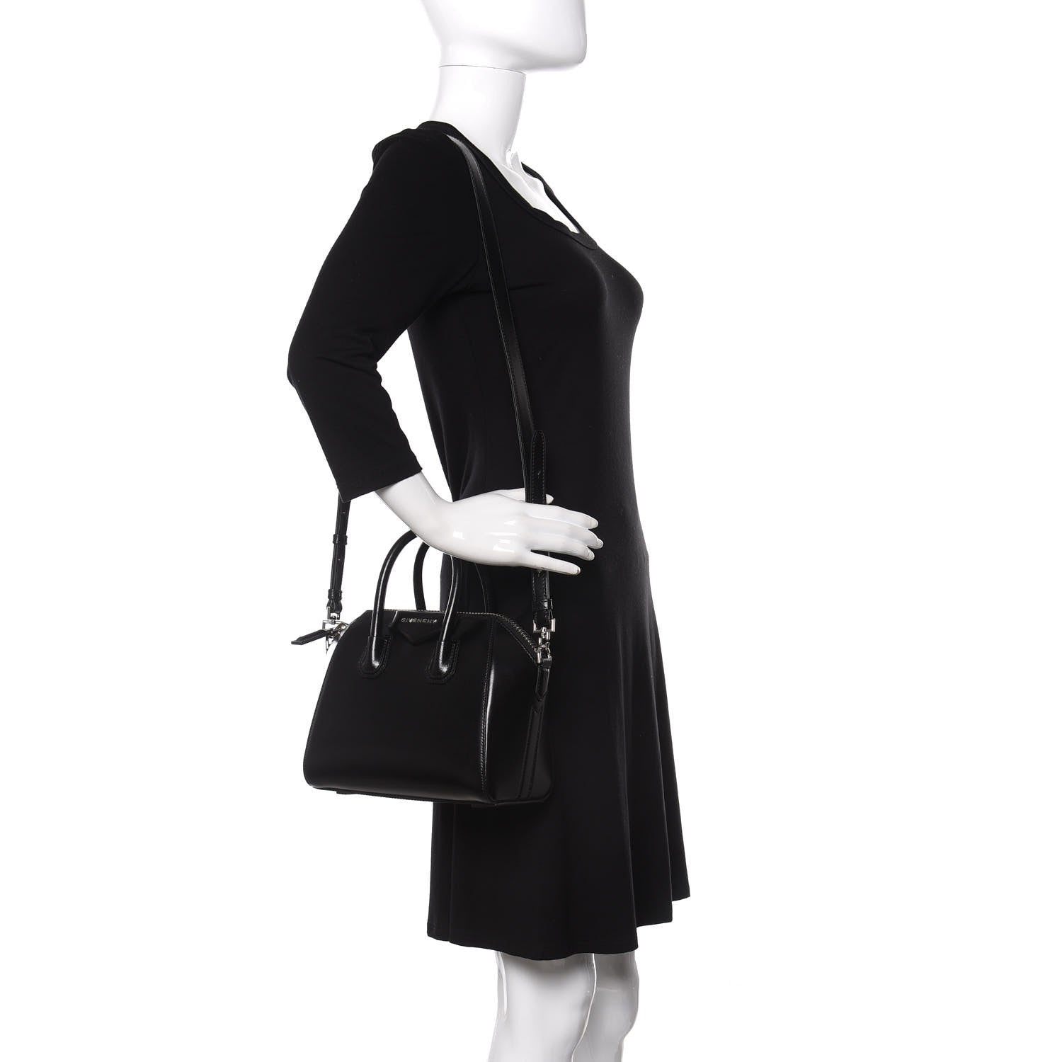 Givenchy Shiny Lord Calfskin Mini Antigona Black 2 of 10
