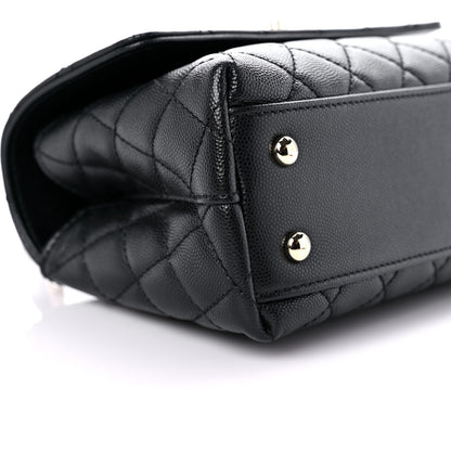 Chanel Caviar Quilted Mini Coco Handle Flap Black 8 of 9