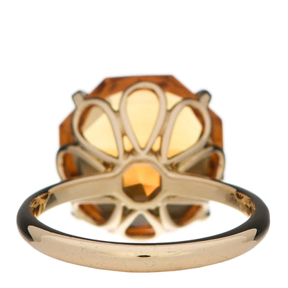 Tiffany 18K Yellow Gold Citrine Octagonal Sparklers Cocktail Ring 52 6 4 of 6