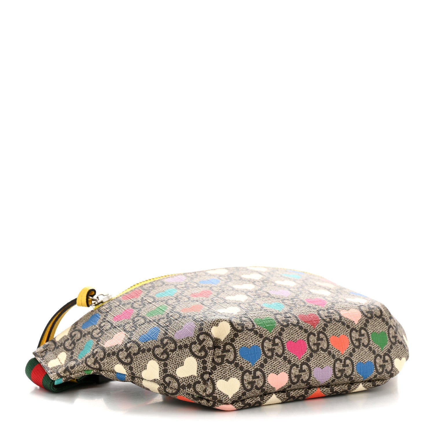 Gucci Soft GG Supreme Monogram Hearts Web Childrens Belt Bag Beige Ebony Multicolor Freesia 4 of 12