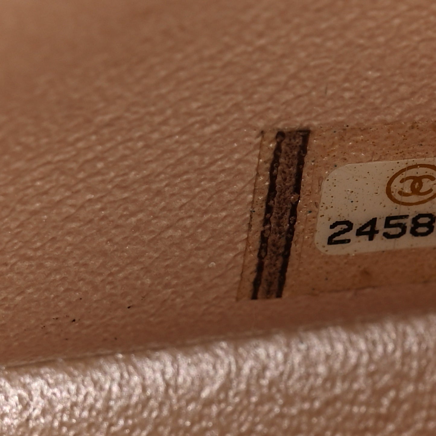 Iridescent Caviar Chevron Quilted Mini Rectangular Flap Light Gold