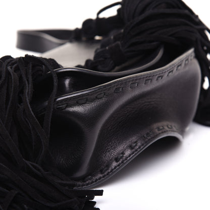Chloe Calfskin Mini Hudson Fringe Shoulder Bag Black 7 of 17