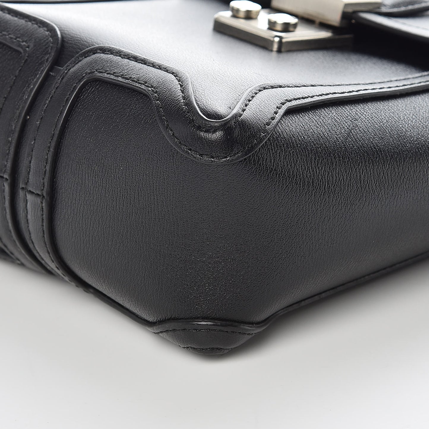 3.1 Embossed Grain Calfskin Pashli Camera Shoulder Bag Black