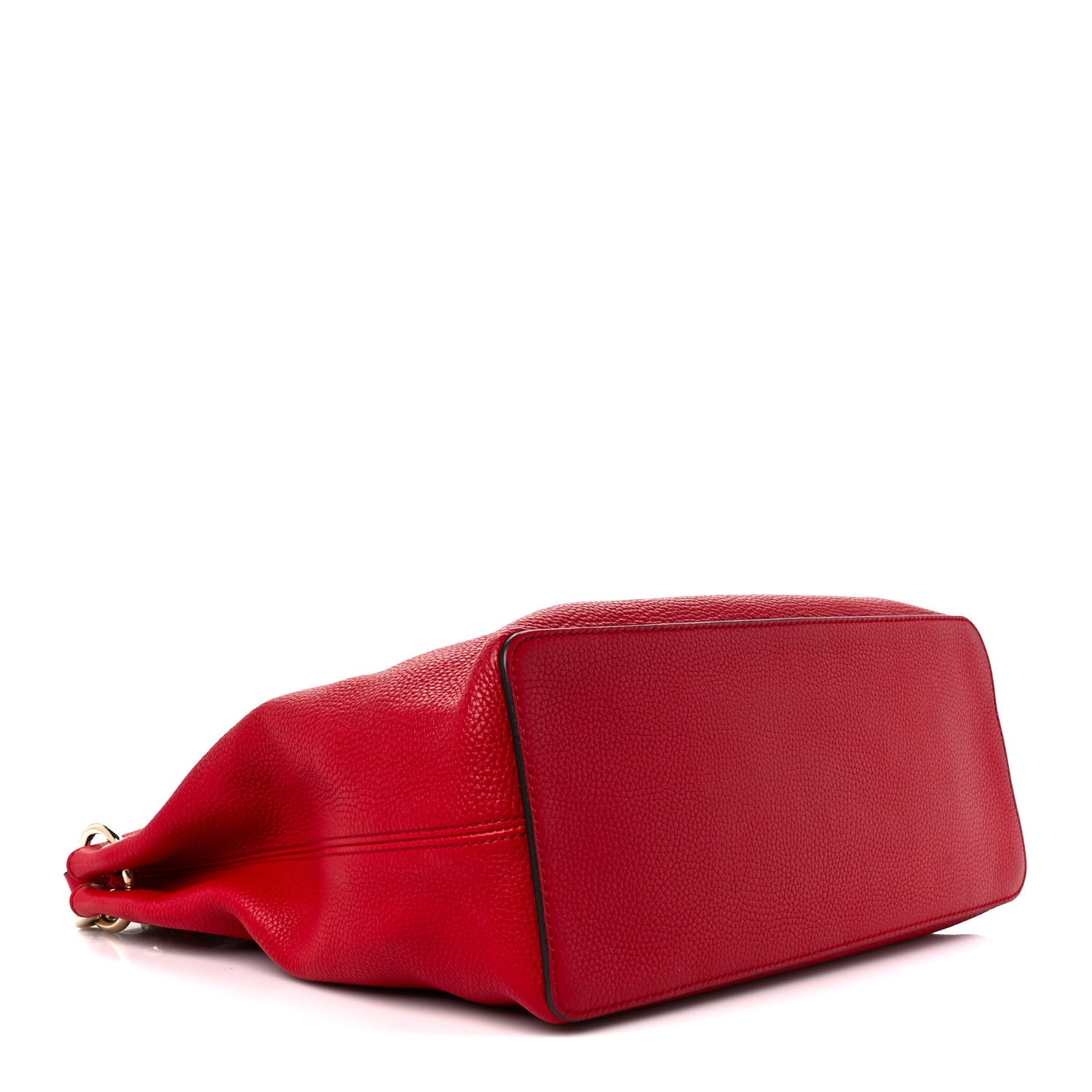 Pebbled Calfskin Large Soho Hobo Tabasco Red