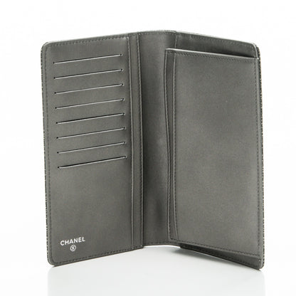 Chanel Metallic Caviar Timeless CC Yen Wallet Dark Silver 5 of 8