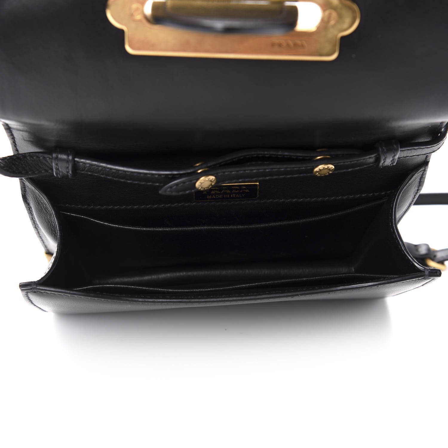 Prada City Calf Saffiano Cahier Astrology Bag Black 5 of 10