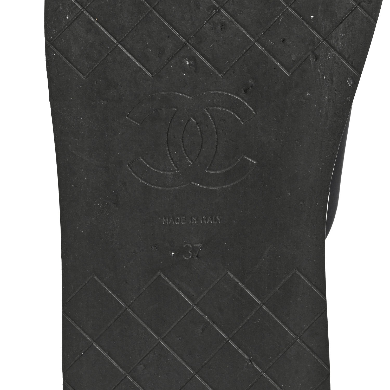 Chanel Fabric CC Mules Sandals 37 Black 7 of 10