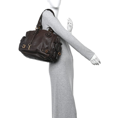 Chloe Grained Calfskin Paddington Tote Chocolate 2 of 15