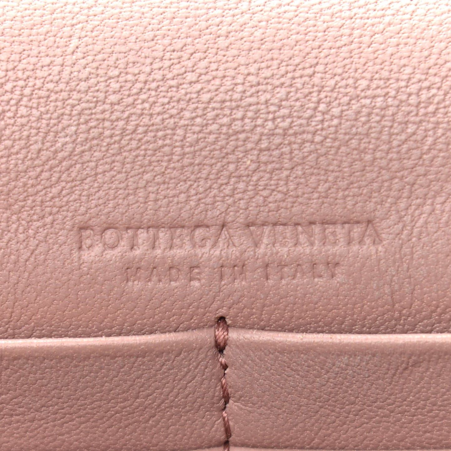 Nappa Intrecciato Chain Wallet Deco Rose
