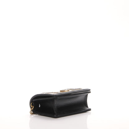 Christian Dior Lambskin Studded Micro Diorama Flap Bag Black 4 of 6