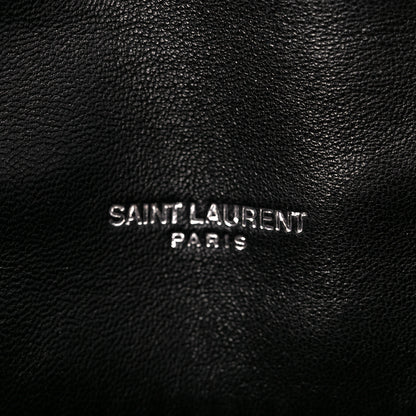 Saint Laurent Lambskin Quilted Small Loulou Puffer Monogram Chain Satchel Black 6 of 11