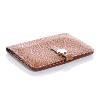 Hermes Togo Leather Combined Dogon Wallet Gold 4 of 8