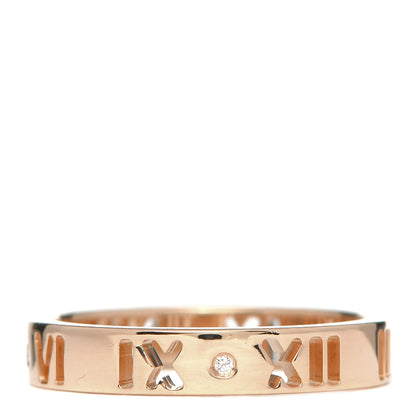 Tiffany 18K Rose Gold Diamond Atlas Pierced Ring 50 5.25 1 of 4