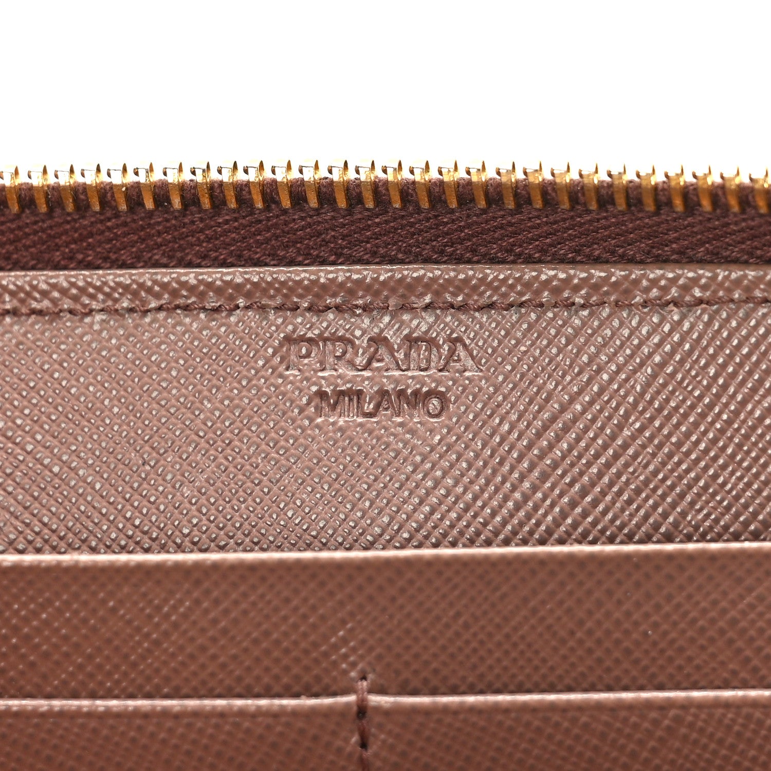 Prada Saffiano Metal Zip Around Wallet Cammeo 6 of 9