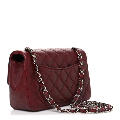 Chanel Lambskin Quilted Mini Rectangular Flap Burgundy 3 of 11