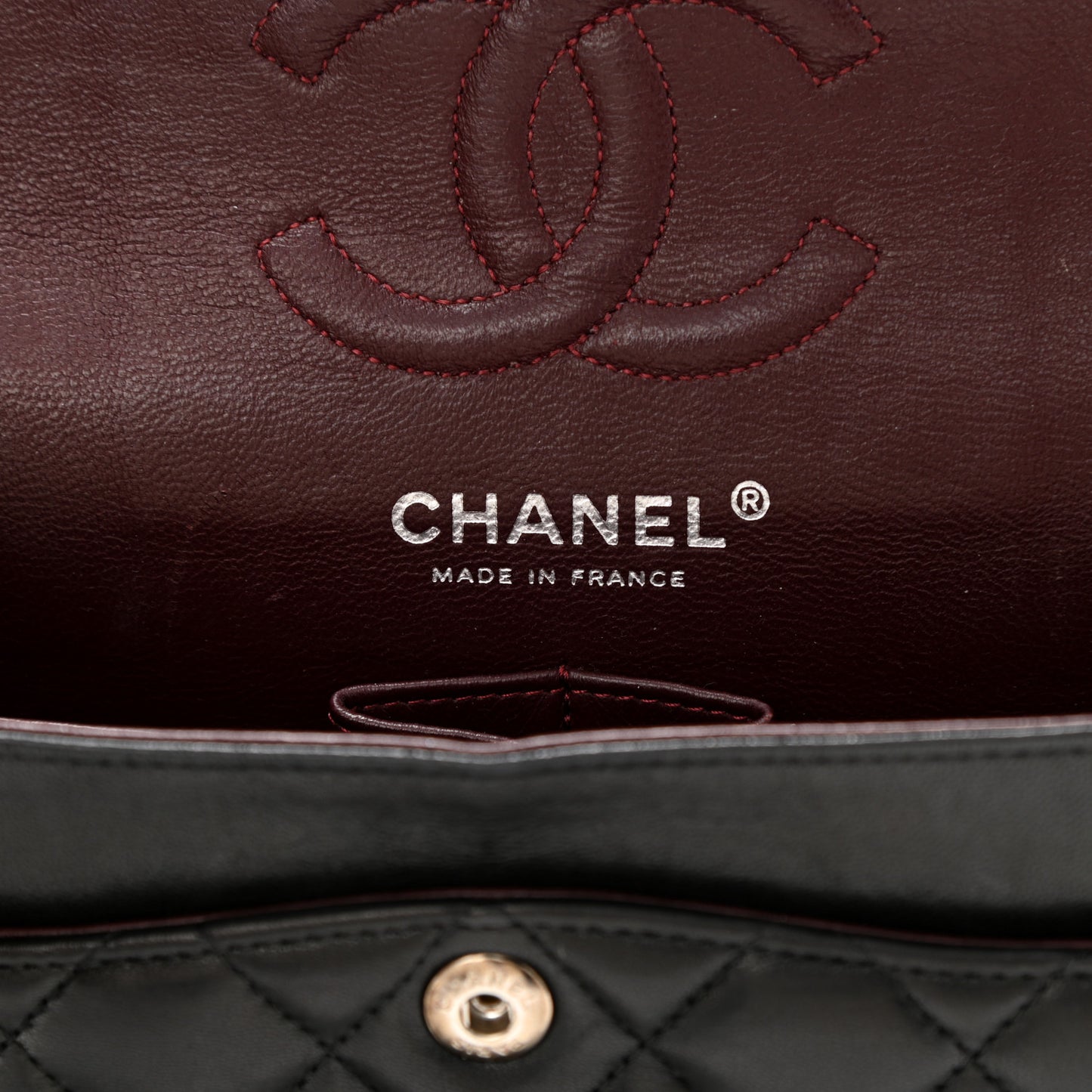 Lambskin Quilted Small Double Flap Black