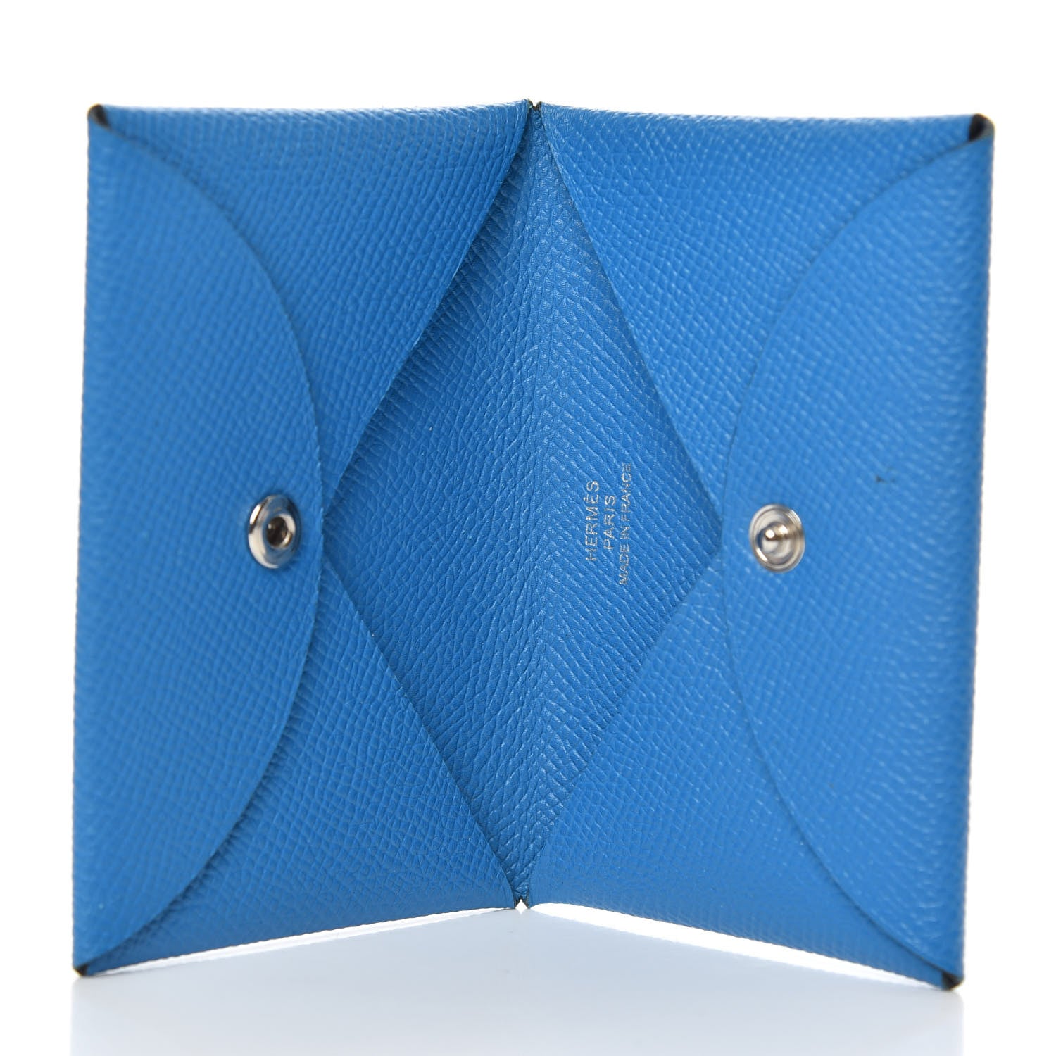 Hermes Epsom Calvi Card Case Bleu Zanzibar 5 of 7