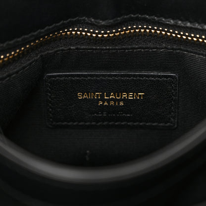 Saint Laurent Calfskin Y Quilted Monogram Toy Loulou Crossbody Bag Black 7 of 16