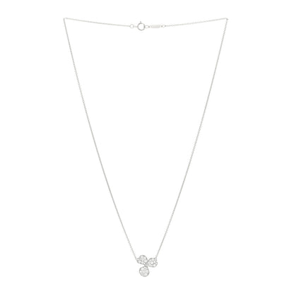 Tiffany Platinum Diamond Paper Flowers Pave Pendant Necklace 3 of 4