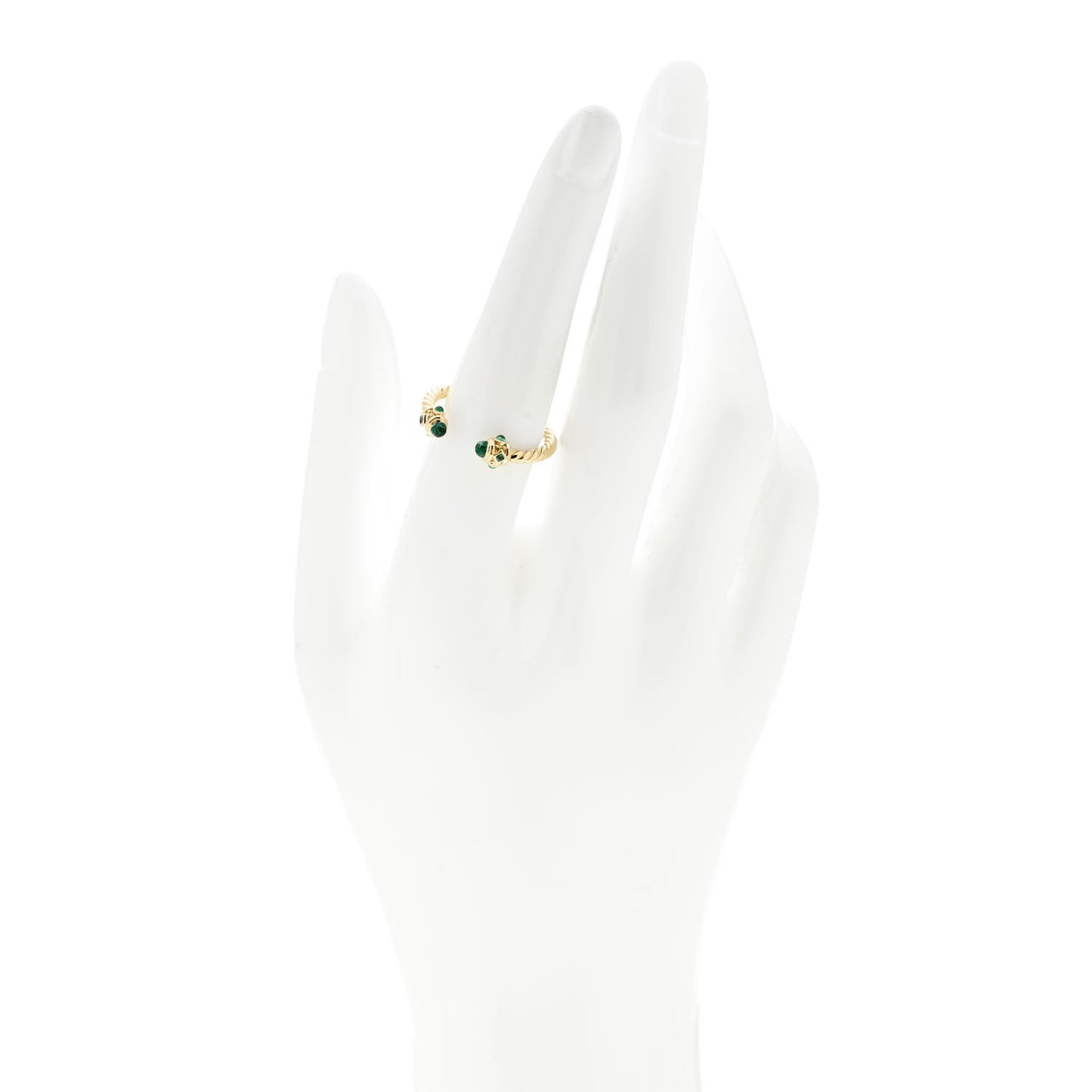 18K Yellow Gold Emerald Renaissance Ring 54 7