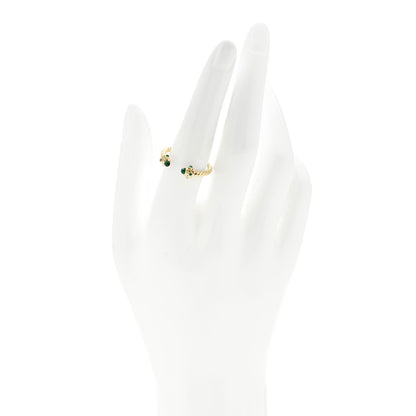 David Yurman 18K Yellow Gold Emerald Renaissance Ring 54 7 2 of 5