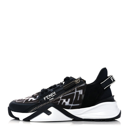 Fendi X SARAH COLEMAN Nylon Lycra FF Vertigo Fendi Flow Low Top Sneakers 38 Black 1 of 9