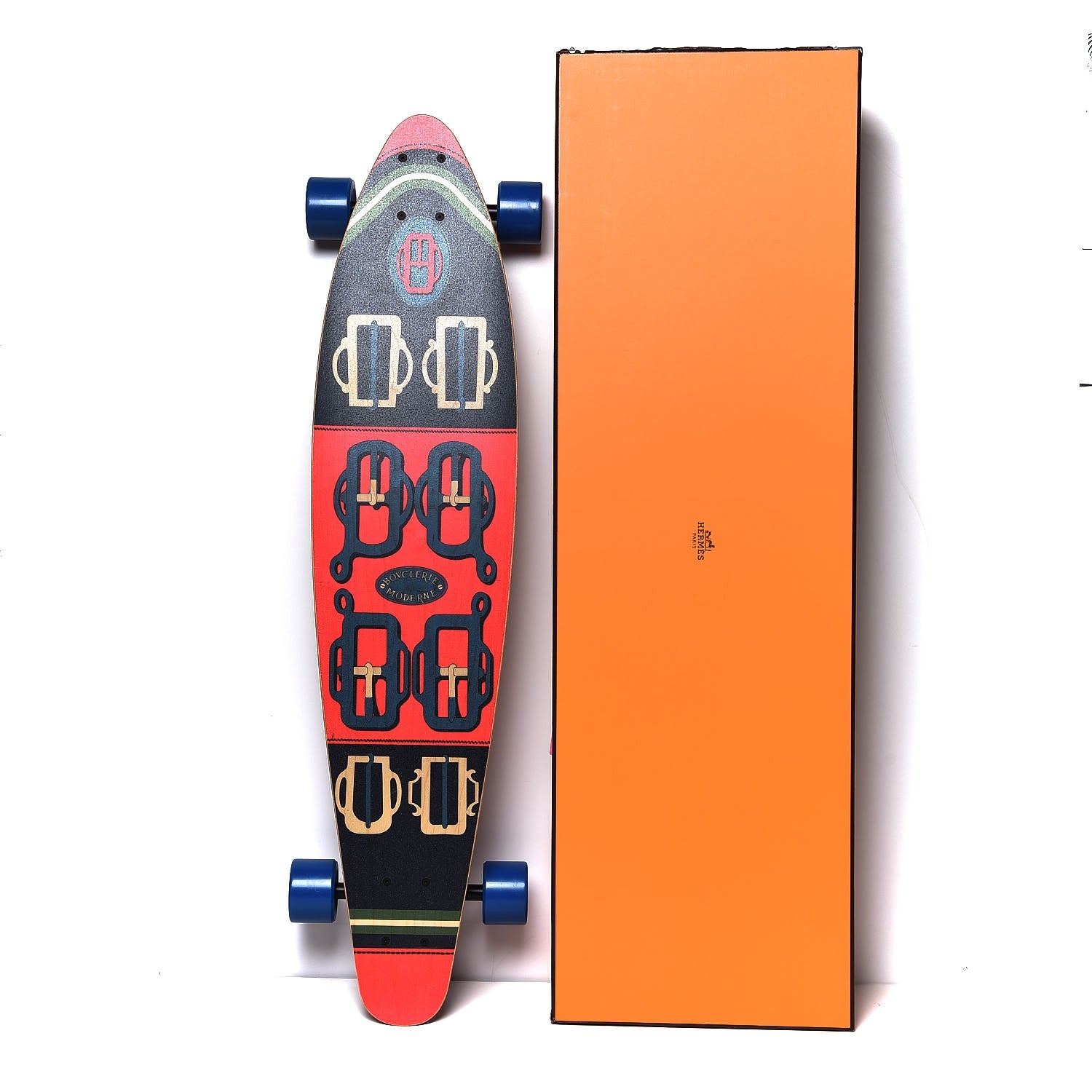 Hermes Maple Wood Boucleries Modernes Long Board Skateboard 7 of 8