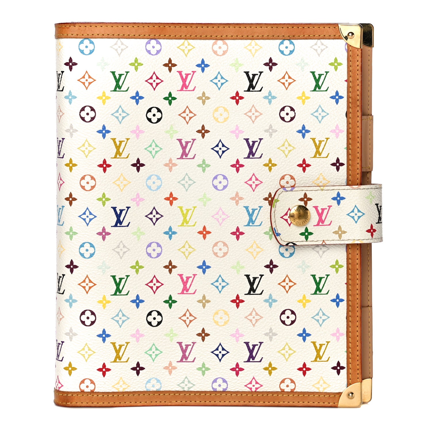 Louis Vuitton Monogram Multicolor Large Ring Agenda Cover White 1 of 10