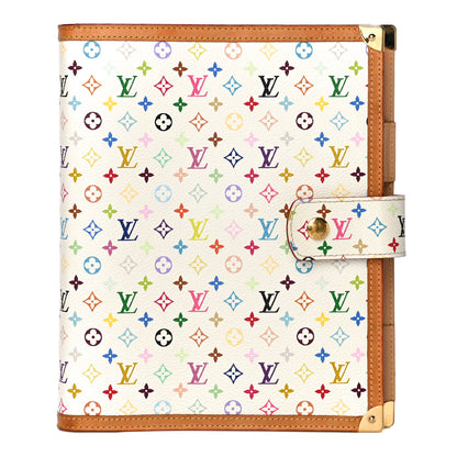 Louis Vuitton Monogram Multicolor Large Ring Agenda Cover White 1 of 10