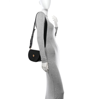 Versace Grained Calfskin La Medusa Small Shoulder Bag Black 2 of 10