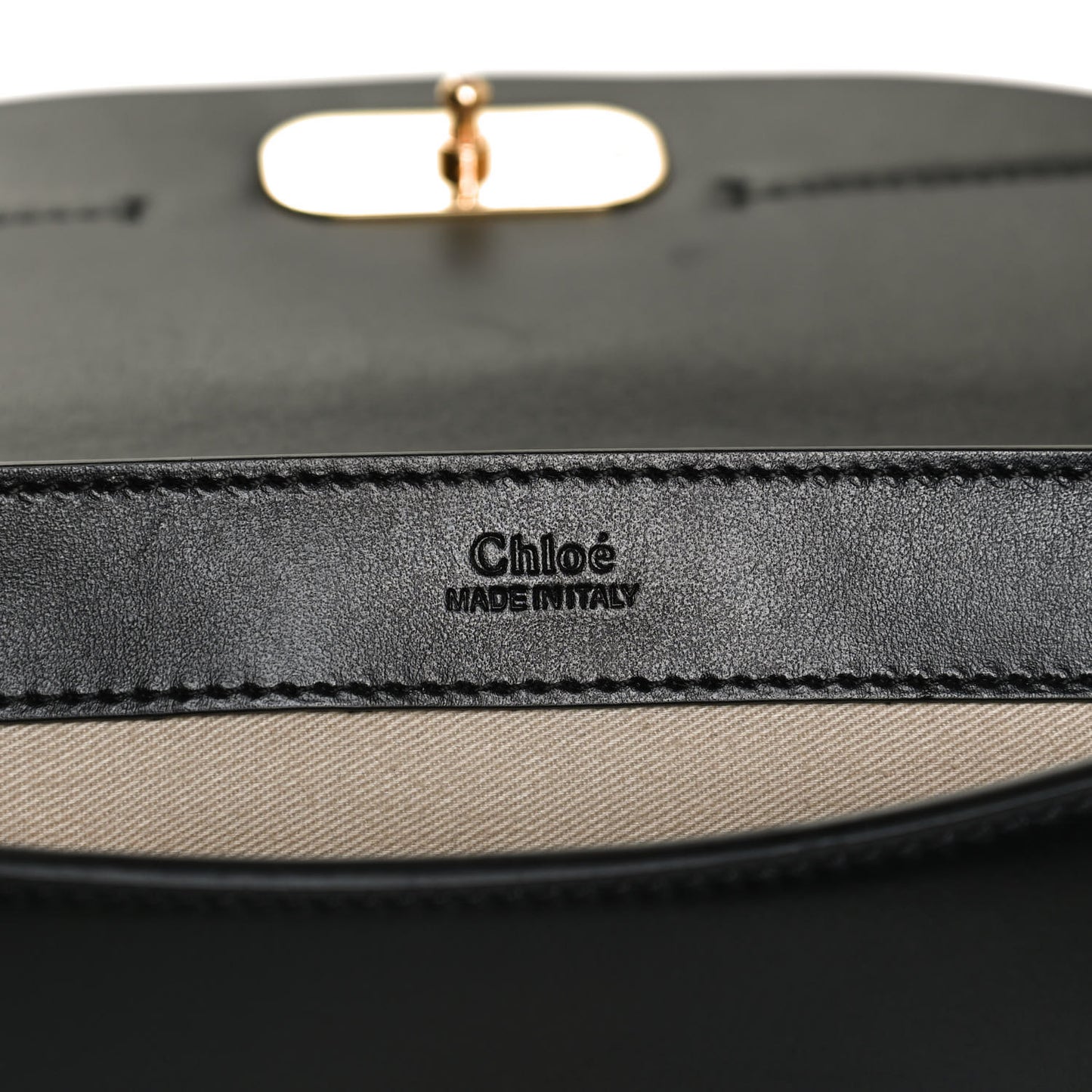 Calfskin Suede C Clutch With Chain Black