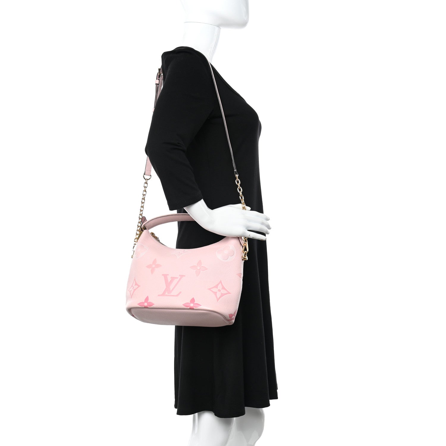 Louis Vuitton Empreinte Monogram Giant By The Pool Marshmallow Hobo PM Bouton De Rose 2 of 10